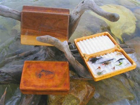 Handcrafted Wooden Fly Box Walnut 11900 Glenbow Flyfishing