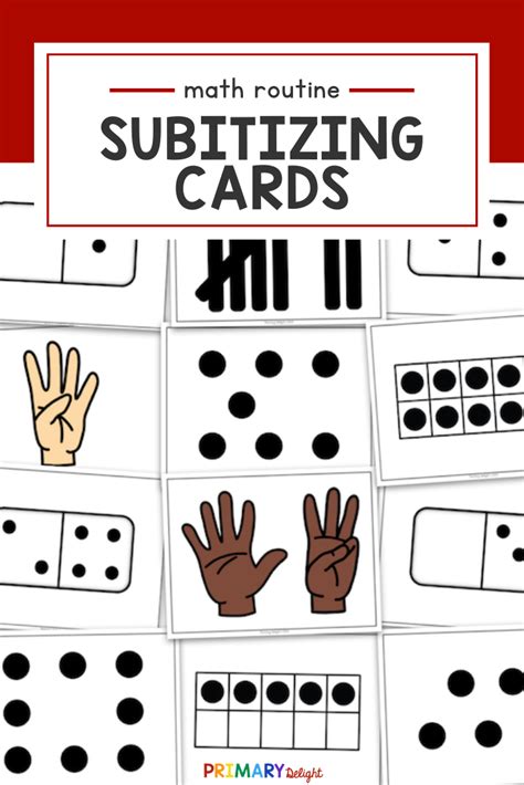 Subitizing Cards With Ten Frames And Dot Patterns And Tally Marks For