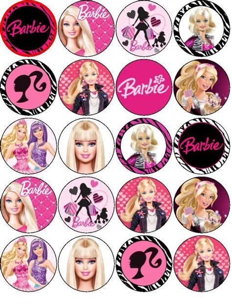Barbie V Edible Rice Wafer Paper Toppers Muffin Cupcake Cake Fairy