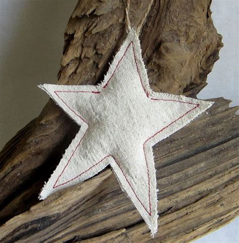 Simple Shabby Canvas Star Ornament By Agoodhome Star Ornament