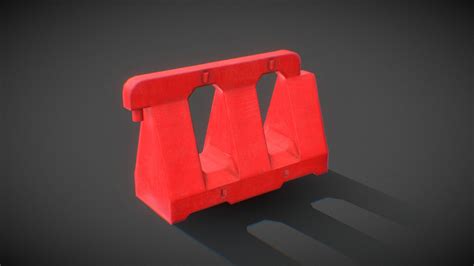 plastic traffic barrier buy royalty free 3d model by outlier spa outlier spa [0014d60