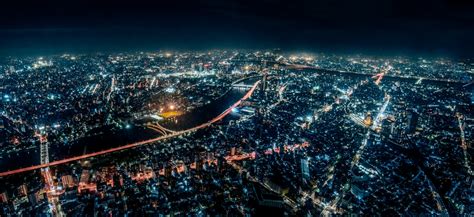 Wallpaper Kota Longexposure Nightphotography Perjalanan Jepang