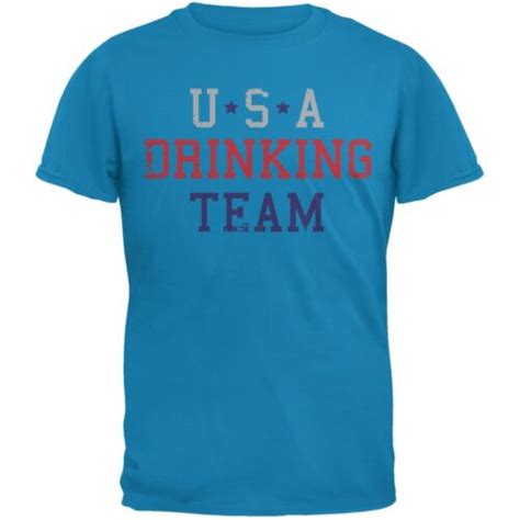 4th Of July Usa Drinking Team T Shirt Sapphire Blue Adult T Shirt Ebay