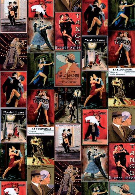Tango Vintage Art Collage Poster
