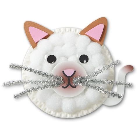 Cat Pom Plate Craft Kit By Creatology In 2022 Plate Crafts Crafts