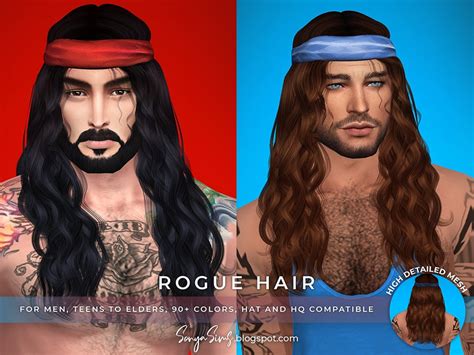Sims 4 Long Curly Hair Male Cc