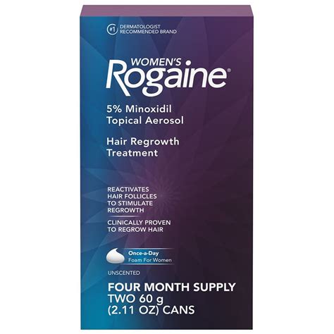 Rogaine Women S 5 Minoxidil Foam For Hair Regrowth Unscented Walgreens