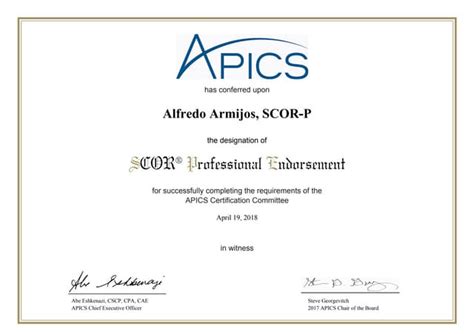 Apics Cltd Original Certificate Ppt