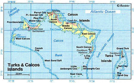 Turks And Caicos Islands Map