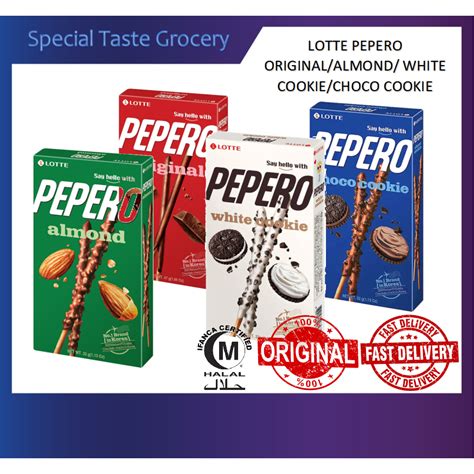 Free Shipping Lotte Pepero Big Pack Almond Choco Cookie White Cookie