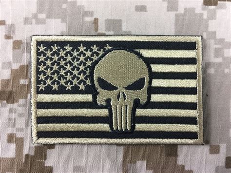 Specwarfare Airsoft Warrior Skull Usa Flag Army Morale Tactical Patch