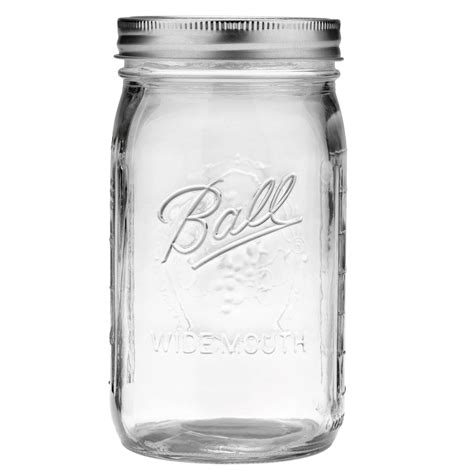 Ball Wide Mouth Clear Glass Canning Quart Mason Jars W Lids Ounce