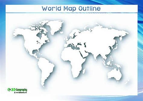Printable World Map Rivers Continents And Oceans Blank Map English