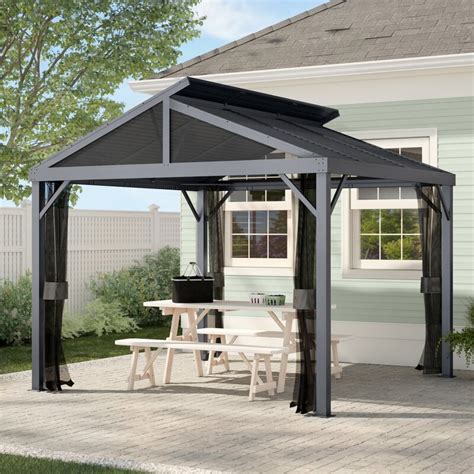 Sol 72 Outdoor Willesden 8 Ft W X 10 Ft D Aluminum Patio Gazebo