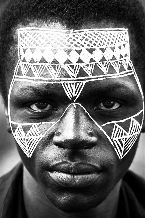 Geometric Face Adornment African Face Paint Geometric Face Tribal Face
