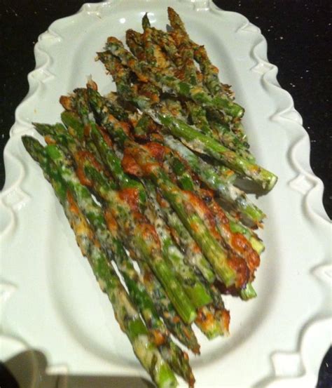 Bake until the asparagus is easily pierced through by a fork, which will vary depending on the thickness of your preheat the oven to 425 degrees fahrenheit and line a large, rimmed baking sheet with. Parmesan crusted oven baked asparagus! | Recipes ...