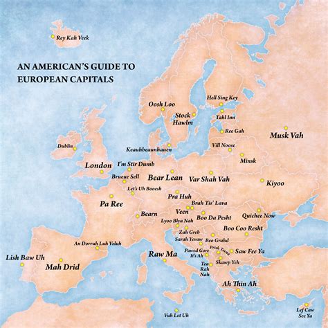 Still, has many historic and cultural ties to europe, and. Labeled Map of Europe with Countries & Capital Names