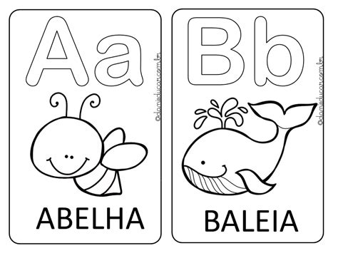 Alfabeto Ilustrado Para Colorir Danieducar Com Imagens Alfabeto My