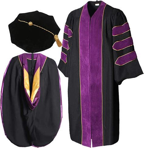 Doctoral Graduation Gown Hood And Tam 8 Sided Package