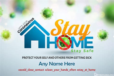 Free Stay Home Stay Safe Coronavirus Card Online