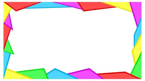 Colorful Border Frame Made Of Parts Of Triangles 5861551 Vector Art At