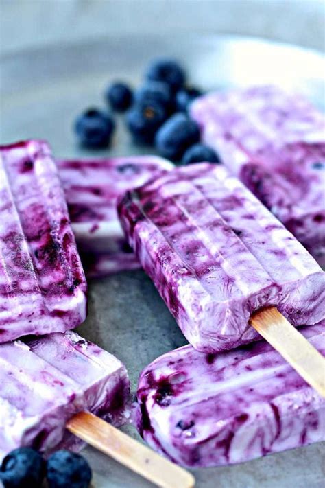 4 Ingredient Blueberry Yogurt Popsicles A Giveaway The Foodie