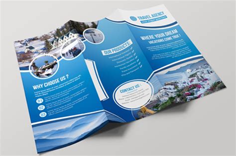 Tri Fold Sample Travel Brochure Free Premium Vector Download