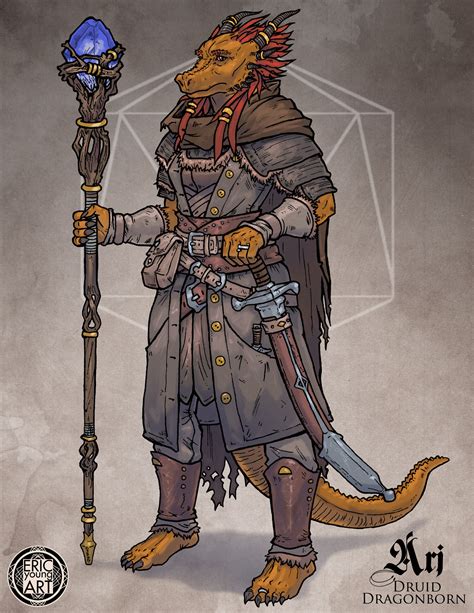 Artstation Dragonborn Druid Character Art For Dandd