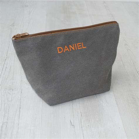 Personalised Men S Embroidered Bike Wash Bag By Solesmith
