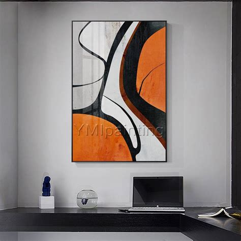 Circle Abstract Original Acrylic Painting Extra Large Canvas Frame