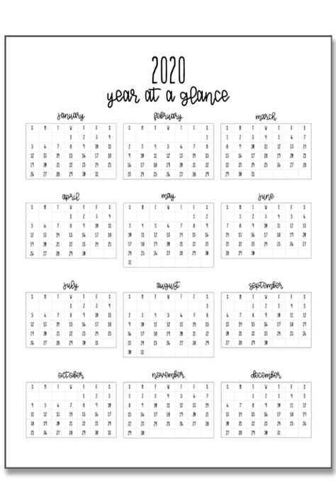 20 2020 Calendar Free Download Printable Calendar Templates ️