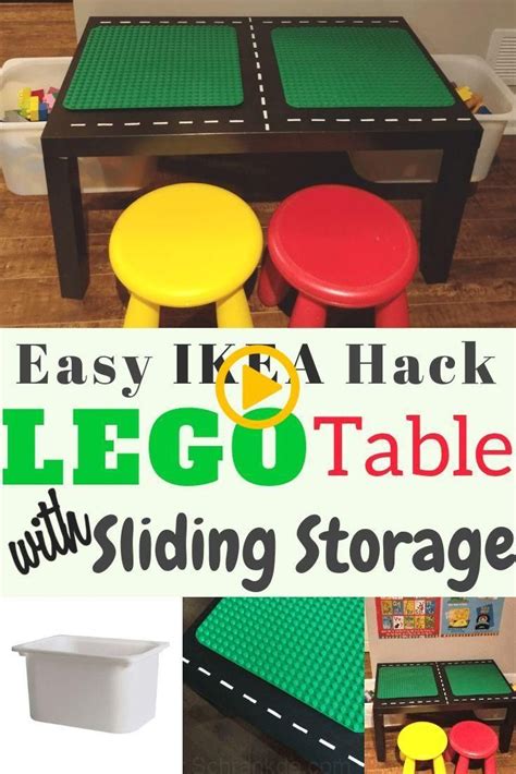 Personnaliser ses accessoires, repeindre ses meubles pour obtenir une décoration personnelle et à petit prix. Ikea BRICOLAGE Lego Table | Table lego diy, Rangement ...