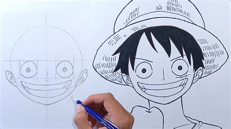 How To Draw Luffy One Piece Cara Gambar Anime Youtube
