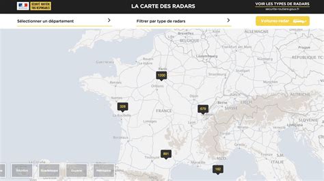 Carte officielle des radars fixes et itinéraires Vigicarotte