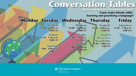 Conversation Tables School Of Languages Cultures And Race