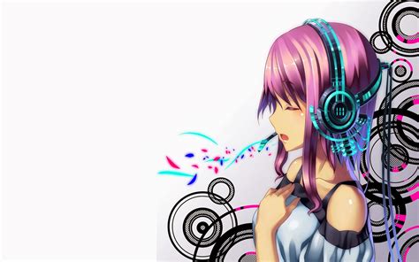 Wallpaper Of The Day Headphones Abstract Anime Girl