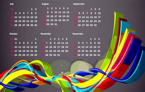 Free Vectors Colorful 2011 Vector Calendar Anonymous