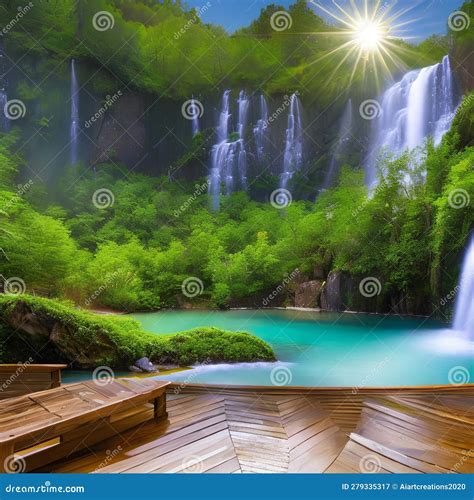 1478 Mystical Waterfall A Mystical And Enchanting Background Featuring