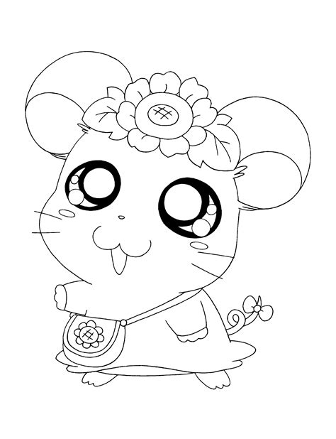 Hamtaro Coloring Pages Animal Coloring Pages Cartoon Coloring Pages