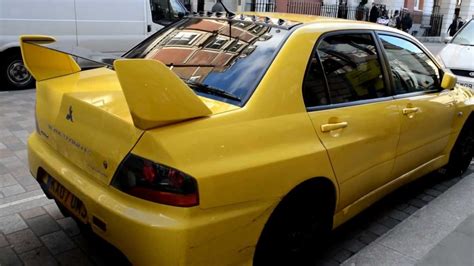 Yellow Mitsubishi Lancer Evolution Heavily Tuned Seen In London Youtube