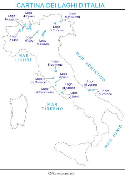 Cartina Dei Laghi Ditalia In Versione Muta O Completa Pianetabambiniit