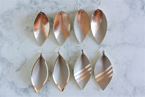 Diy Faux Leather Earrings With Cricut Iron On Everyday Jenny