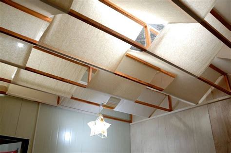 Fabric Basement Ceiling How To Update Your Old Ceiling With A New One