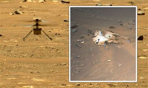 Nasas Mars Helicopter Spots Otherworldly Wreckage On Red Planet