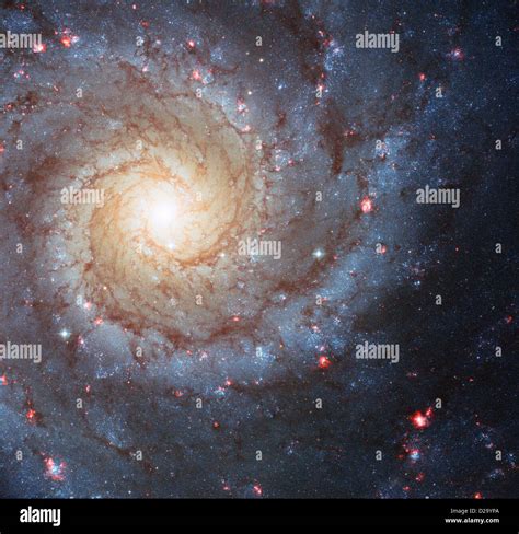 Spiral Galaxy M101 Pinwheel Galaxy Hubble Space Telescope Stock