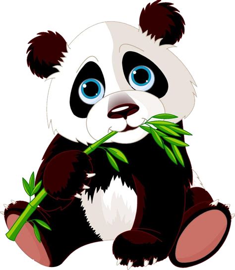 Giant Panda Bear Red Panda Cartoon Eat Bamboo Panda Png Download