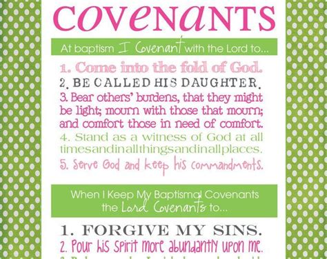 Lds Baptismal Covenants Promise Printable Boy Etsy The Covenant