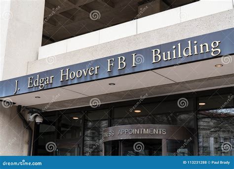 Entrance To Fbi Building In Washington Dc Editorial Stock Photo Image