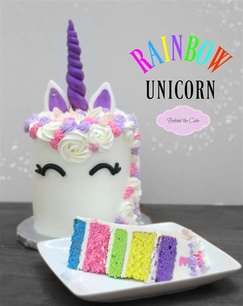The final piece of cake is then cut into two legs. Rainbow Unicorn Cake / How to make a unicorn cake • Behind ...