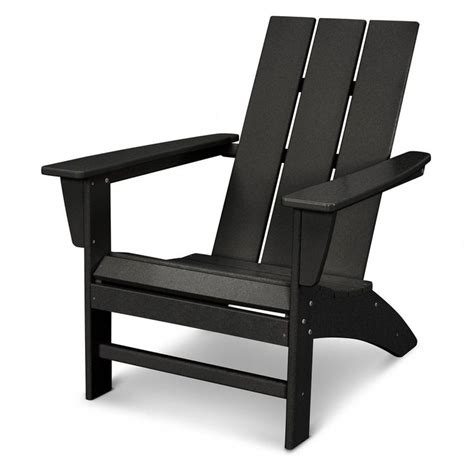 I wanted a furniture project that would really what about a chair with a really cool design? POLYWOOD Modern Outdoor Adirondack Chair Black # ...